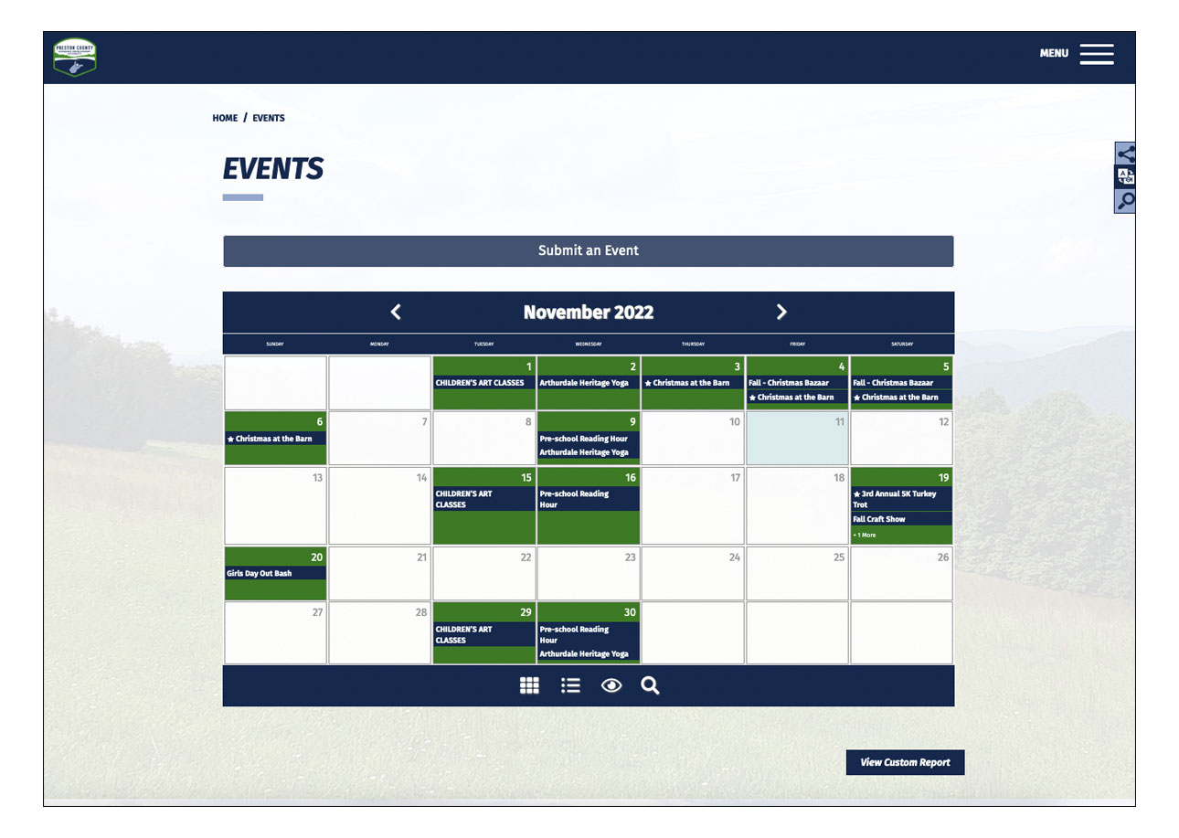 event calendar